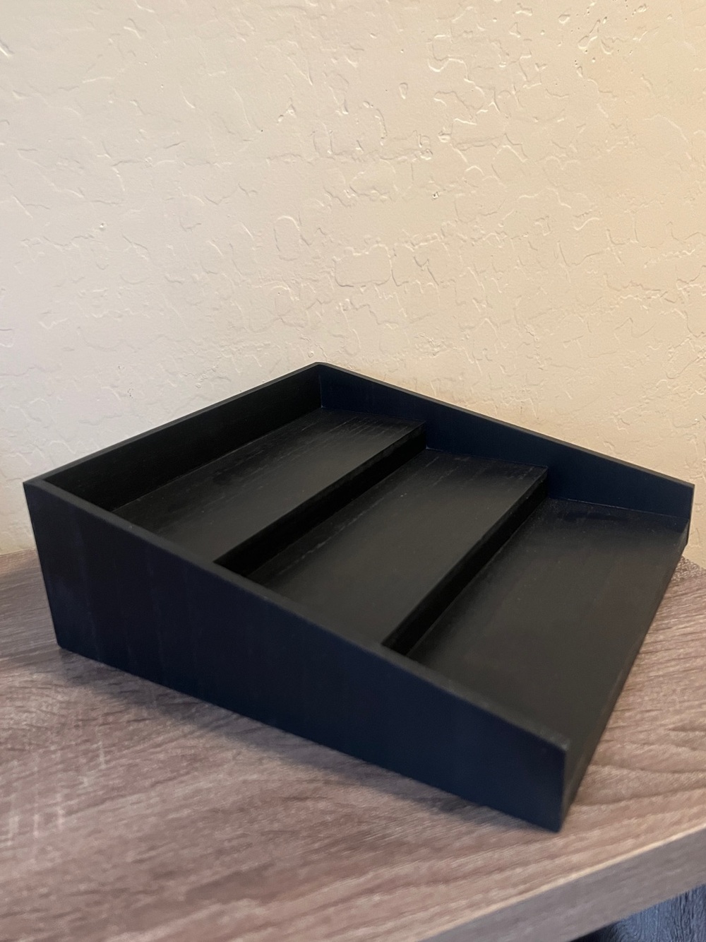 Target Bullseye Three Step Riser Display Accent Black Wood NWT